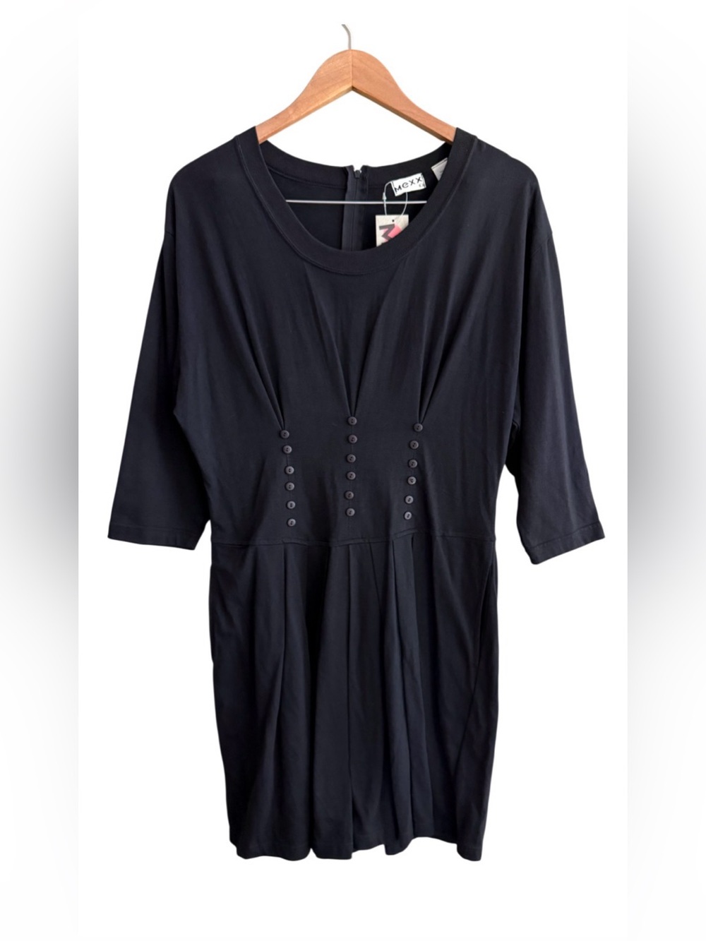 Mexx Relaxed Fit Black Button-Detail Midi Jumpsuit Romper